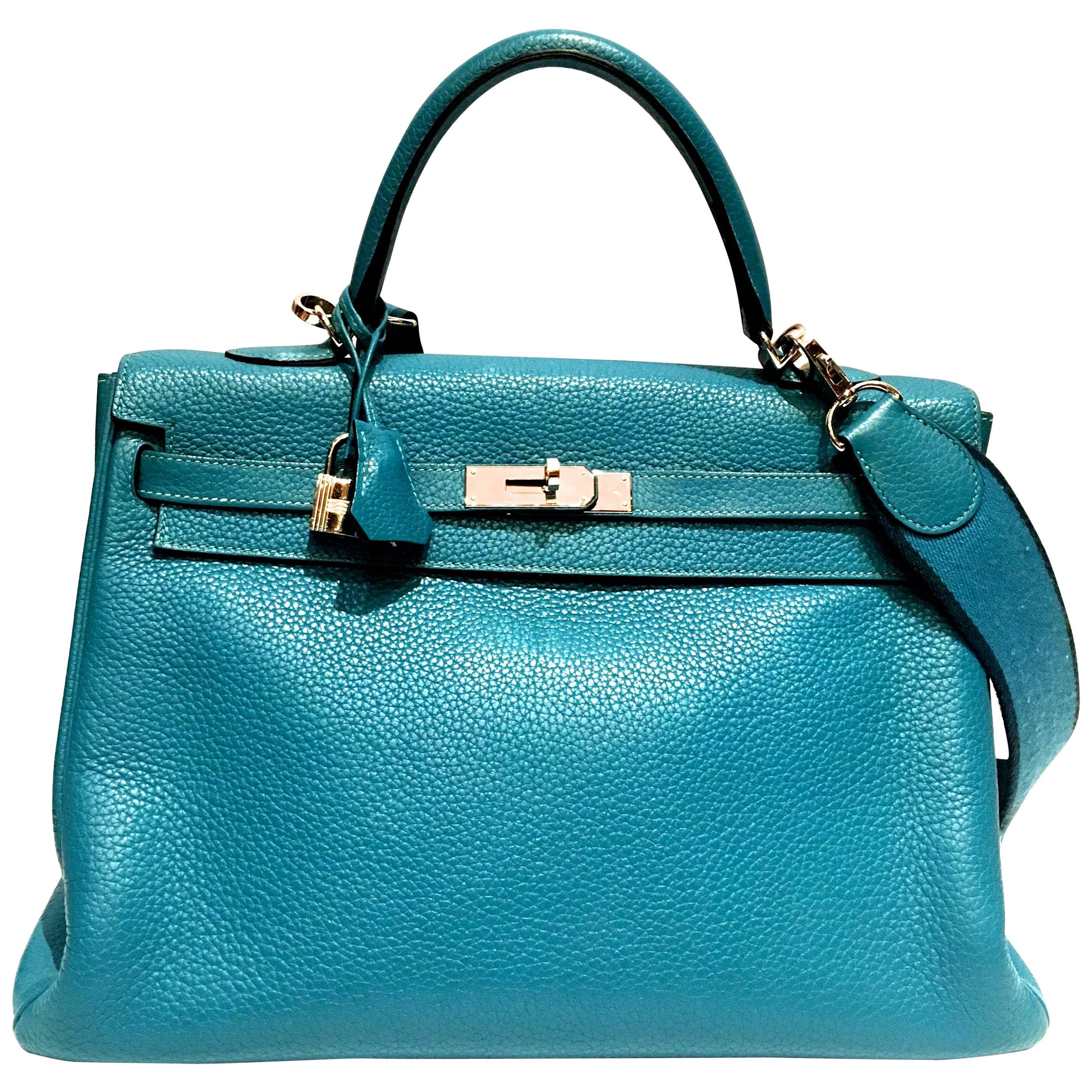 Hermes Kelly - 35 - Turquoise 