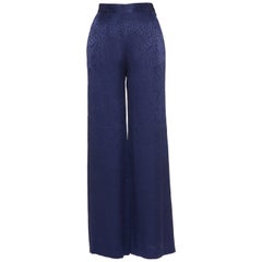 Gianfranco Ferre Deep Blue Bell Bottom Pants