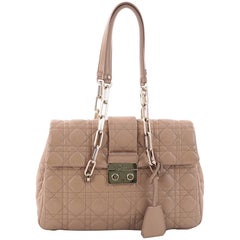 Christian Dior Flap Chain Shoulder Bag Cannage Quilt Lambskin Medium