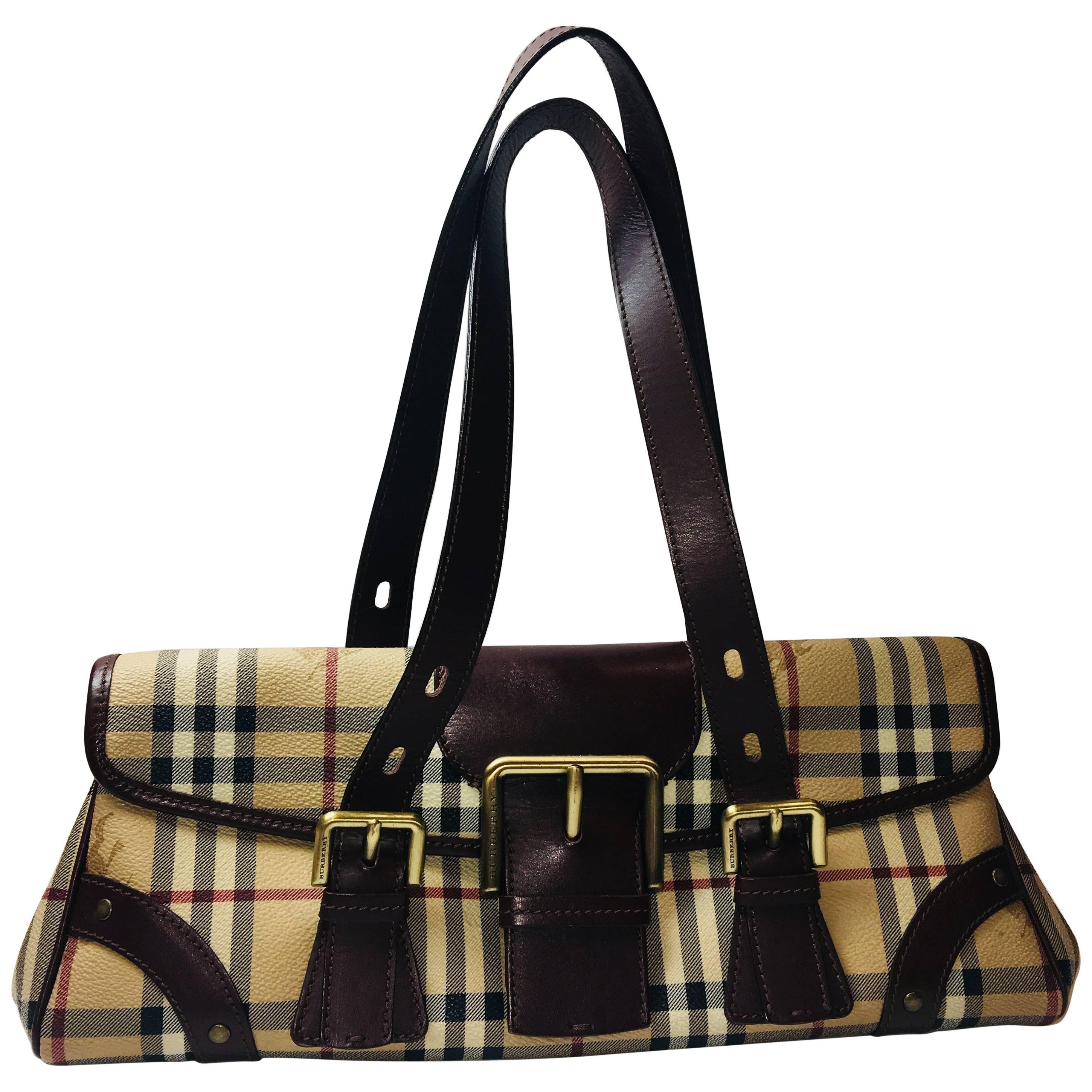 Burberry Nova Check Satchel Bag