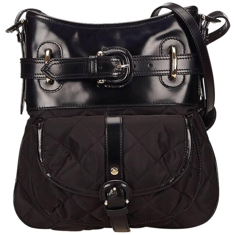 Burberry Black Nylon and Leather Crossbody Bag For Sale at 1stdibs