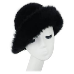 1960’s Marshall Field English Furry Black Mohair Hat