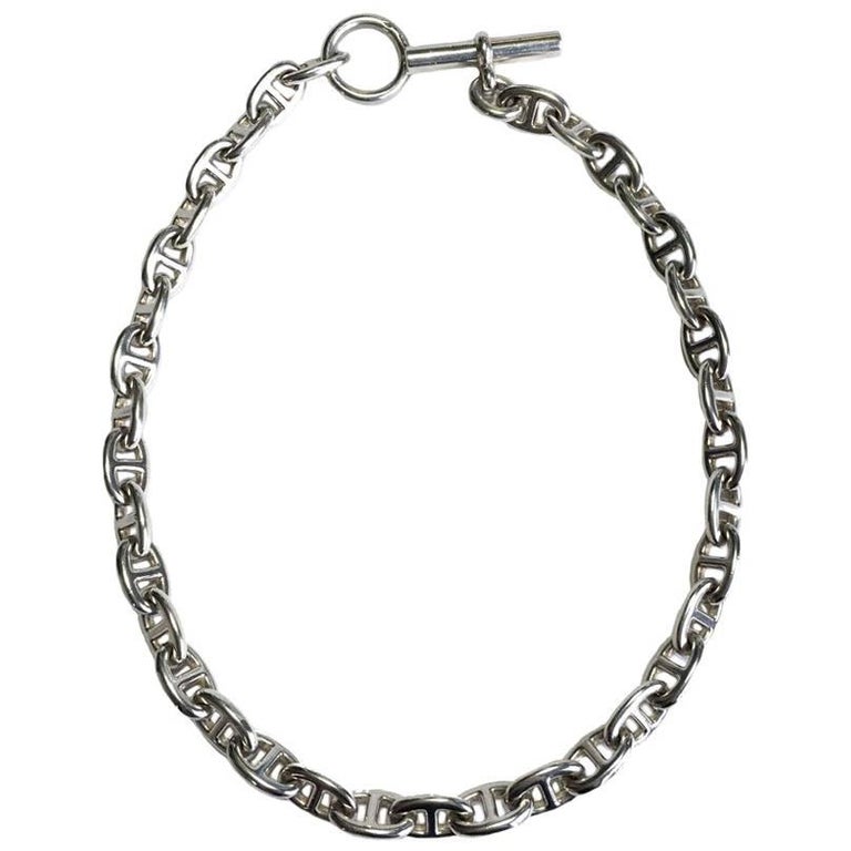 Hermes "Chaîne d'Ancre" Chain Necklace in Sterling Silver