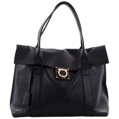 Salvatore Ferragamo Sookie Satchel Leather Large