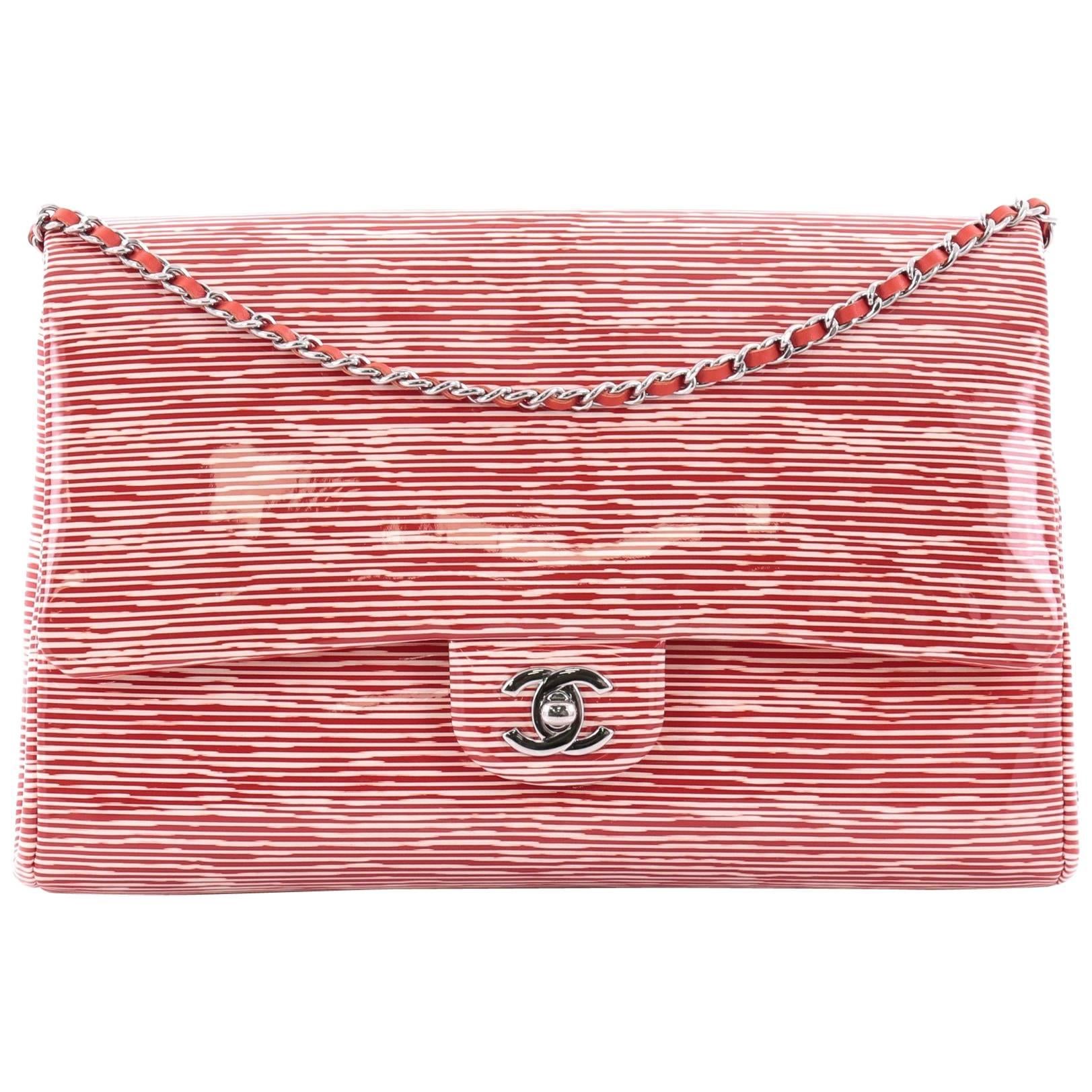 Chanel Clutch with Chain Printed Patent