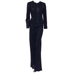 Gorgeous John Galliano Black Wool & Silk Pant Suit