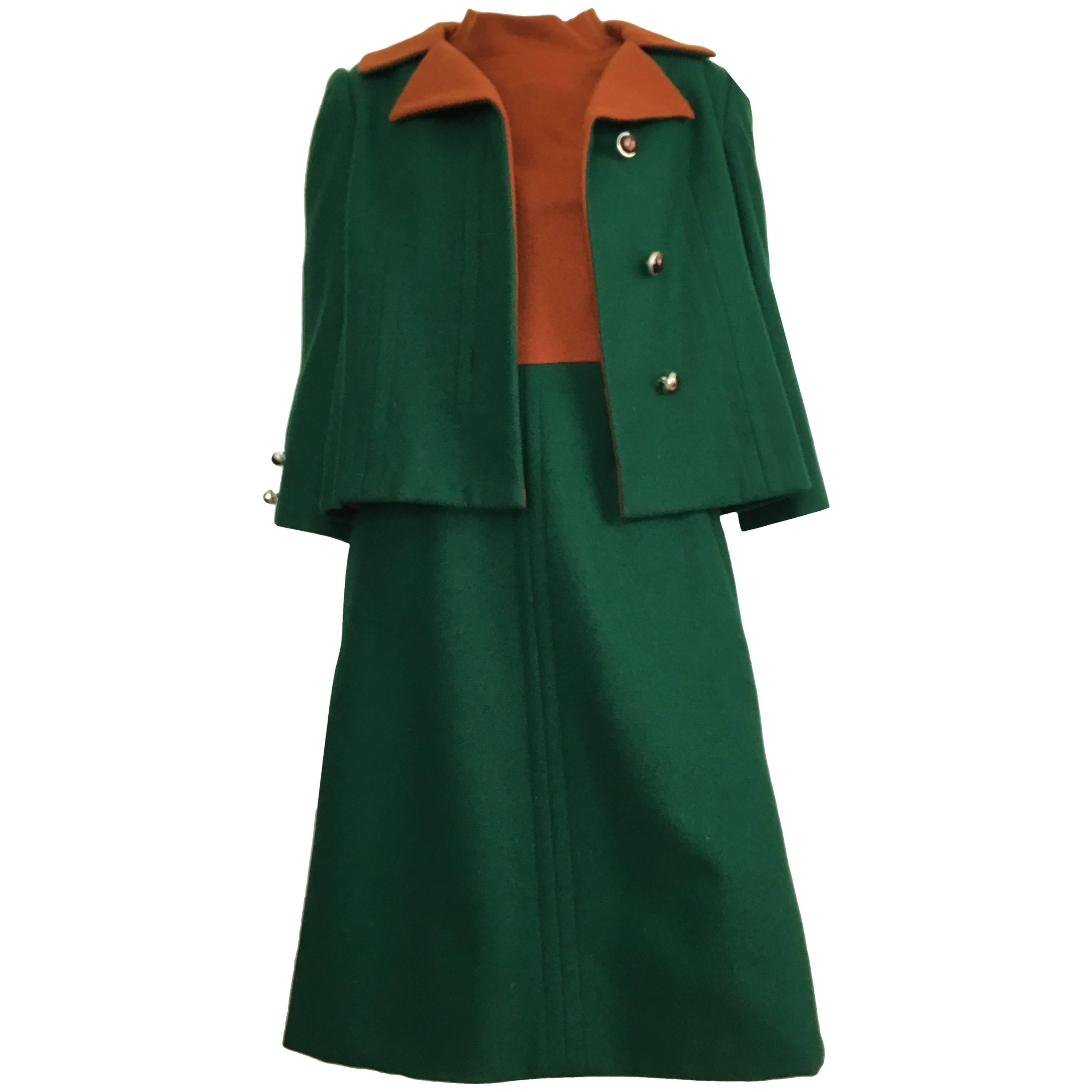 Pattullo-Jo Copeland Wool Jacket & Dress with Pockets Size 6/8. For Sale