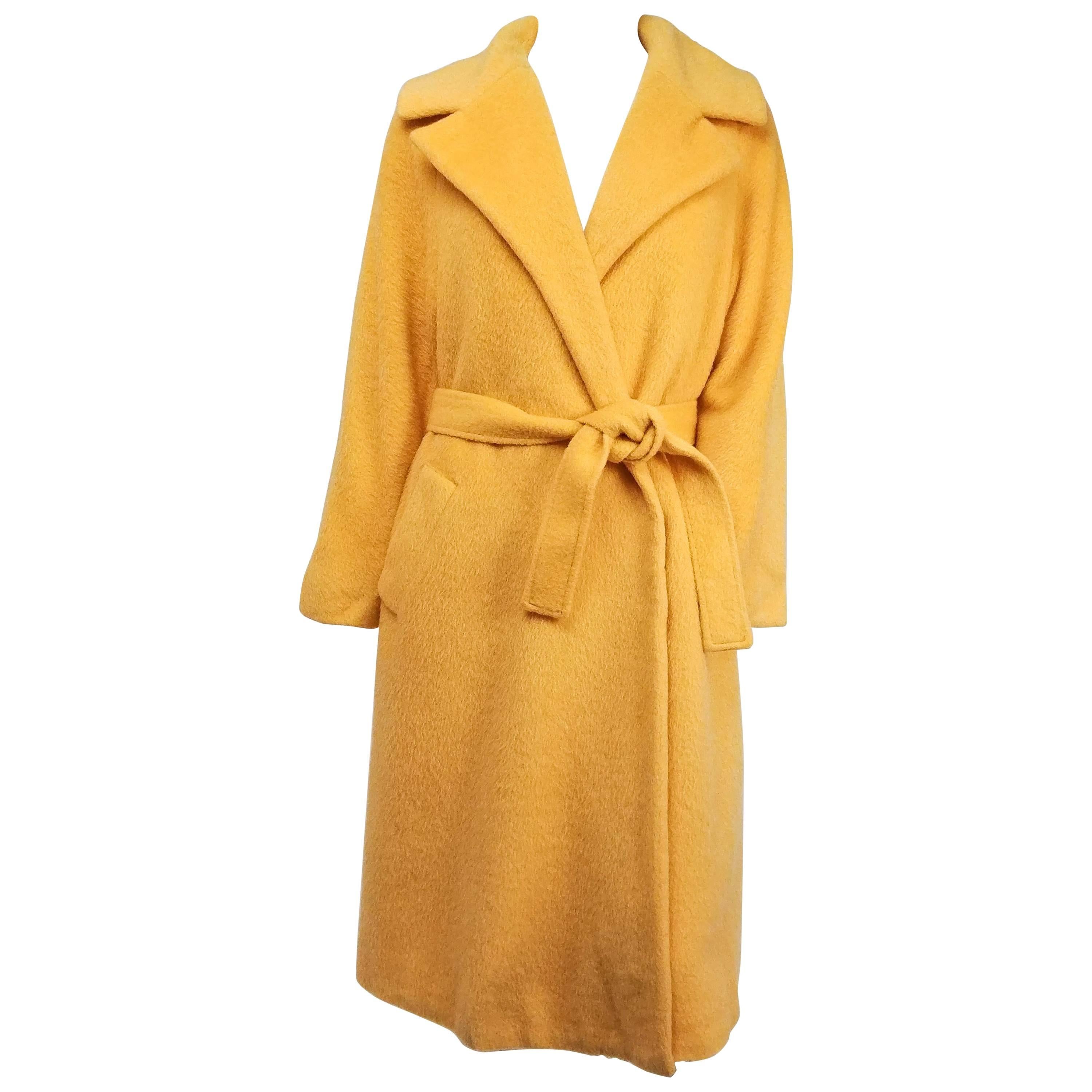 1960s Lilli Ann Buttercup Yellow Wool Coat