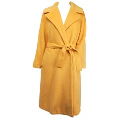 Lilli Ann - Manteau en laine jaune coupe beurre des années 1960