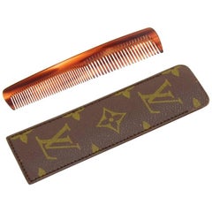 Vintage Louis Vuitton Comb with Monogram Canvas Case