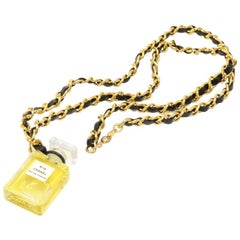 Chanel N°19 Perfume Bottle Pendant Chain Necklace