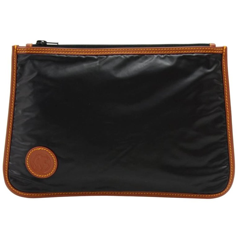 Hunting World Black Bachu cross and leather Pouch Small Bag For Sale at