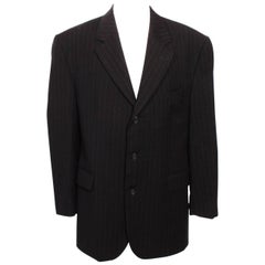 Yves Saint Laurent  Black Pinstripe Jacket