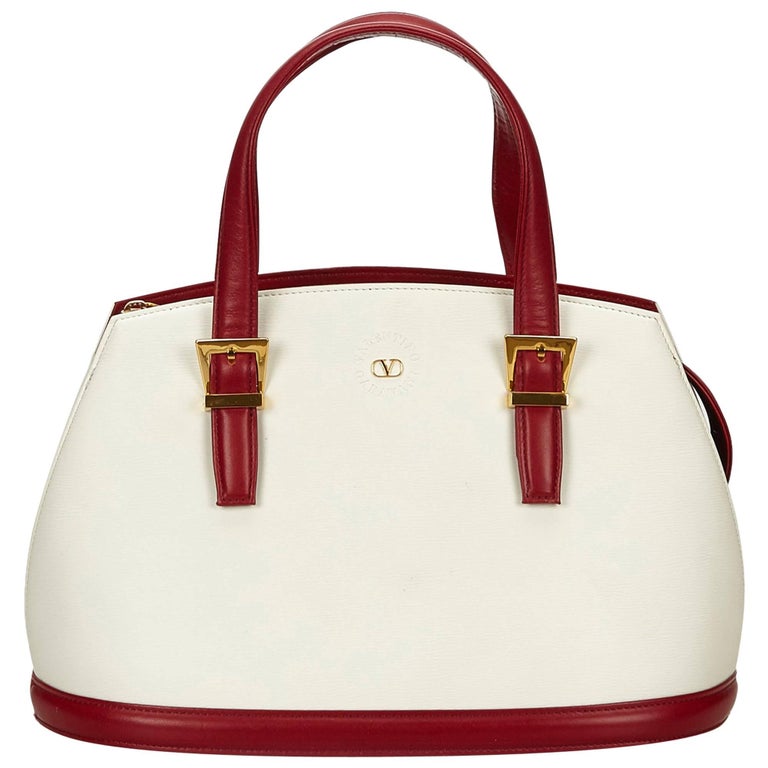 Valentino White Leather Handbag For Sale at 1stdibs