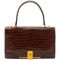 Hermès Vintage Croco Shoulder Bag