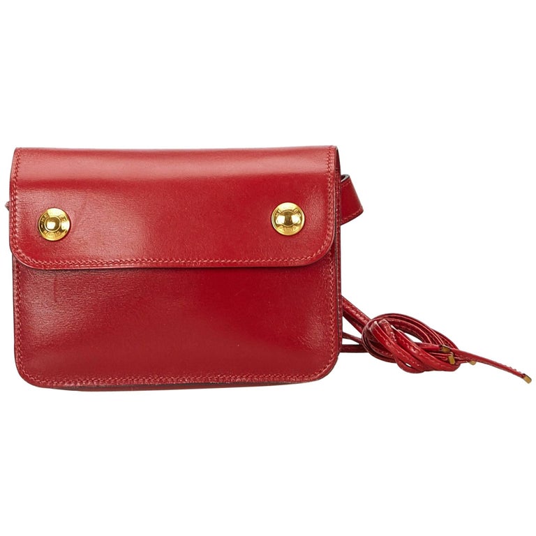 Hermes Red Pochette Bum Bag For Sale at 1stdibs