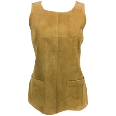 Vintage Chanel Tan Suede Gilet, 1999 