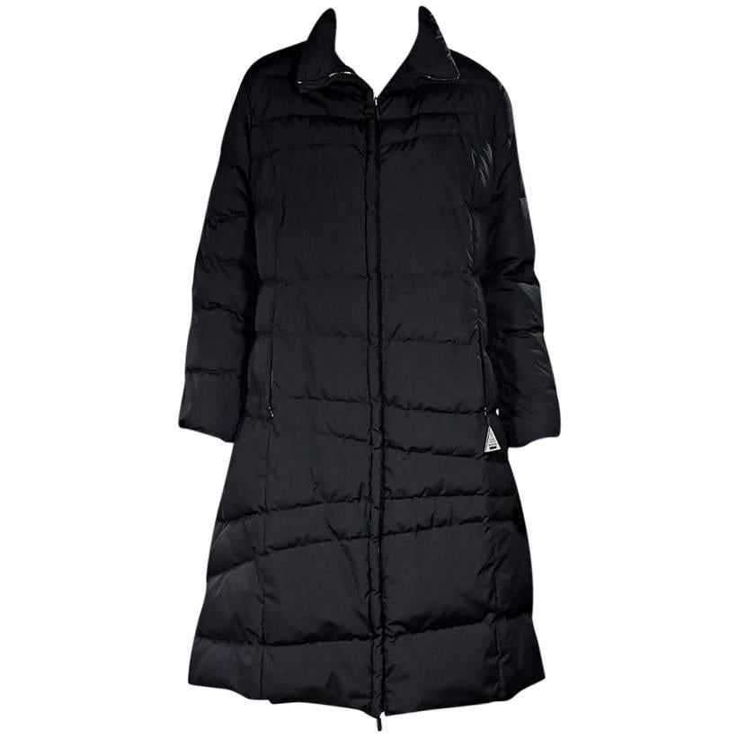 Black Moncler Puffer Down Coat