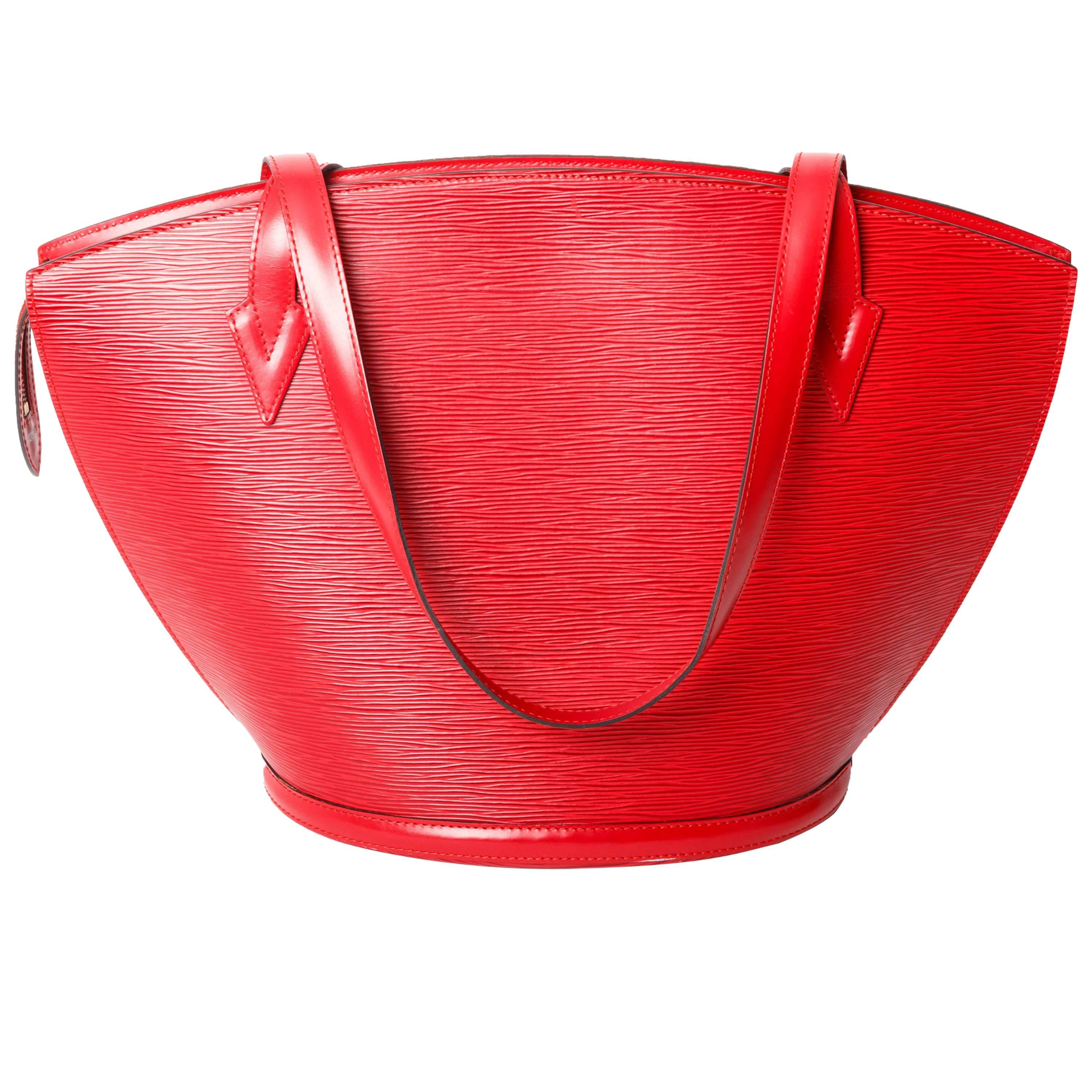 Louis Vuitton Vintage Red Epi St Jacques Tote / Shoulder Bag - GM