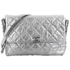 Chanel Big Bang Flap Bag Metallic Quilted Aged Calfskin