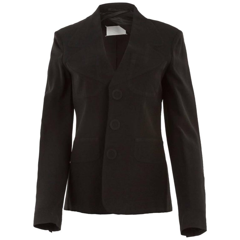 1990's Maison Martin Margiela Covered Button Blazer For Sale at 1stdibs