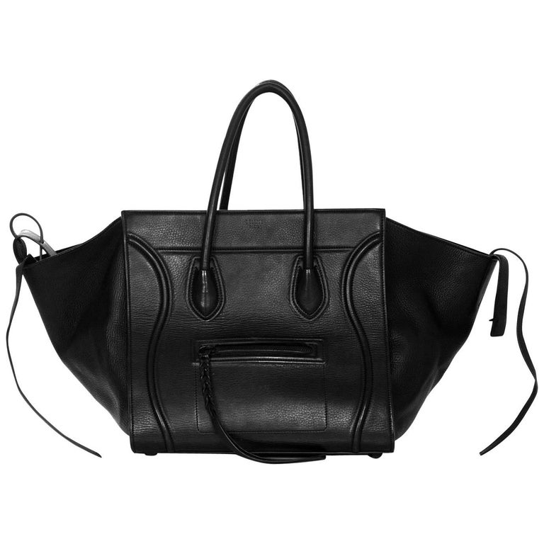 Celine Black Leather Phantom Tote Bag For Sale at 1stDibs | celine ...