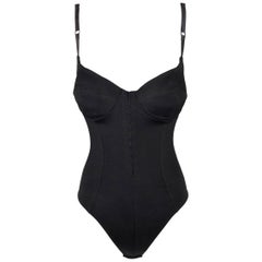 NWT 1990's Dolce & Gabbana Black Corset Bodysuit Top