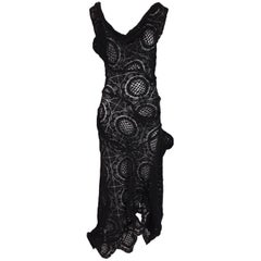 S/S 2002 Vivienne Westwood Couture OOAK Sheer Black Avant Garde Dress