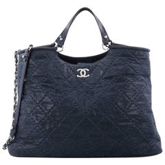 Chanel CC Sea Hit Tote Quilted Iridescent Calfskin Large