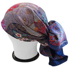 1980s Bottega Veneta Klimt Inspired Figure Scarf