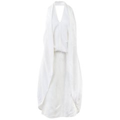 Maison Martin Margiela Spring Summer 2004 Ready-To-Wear White Halter Dress