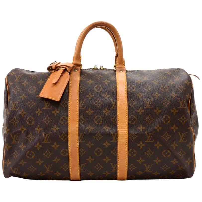 Vintage Louis Vuitton Keepall 45 is a classic of the Louis Vuitton travel bag co