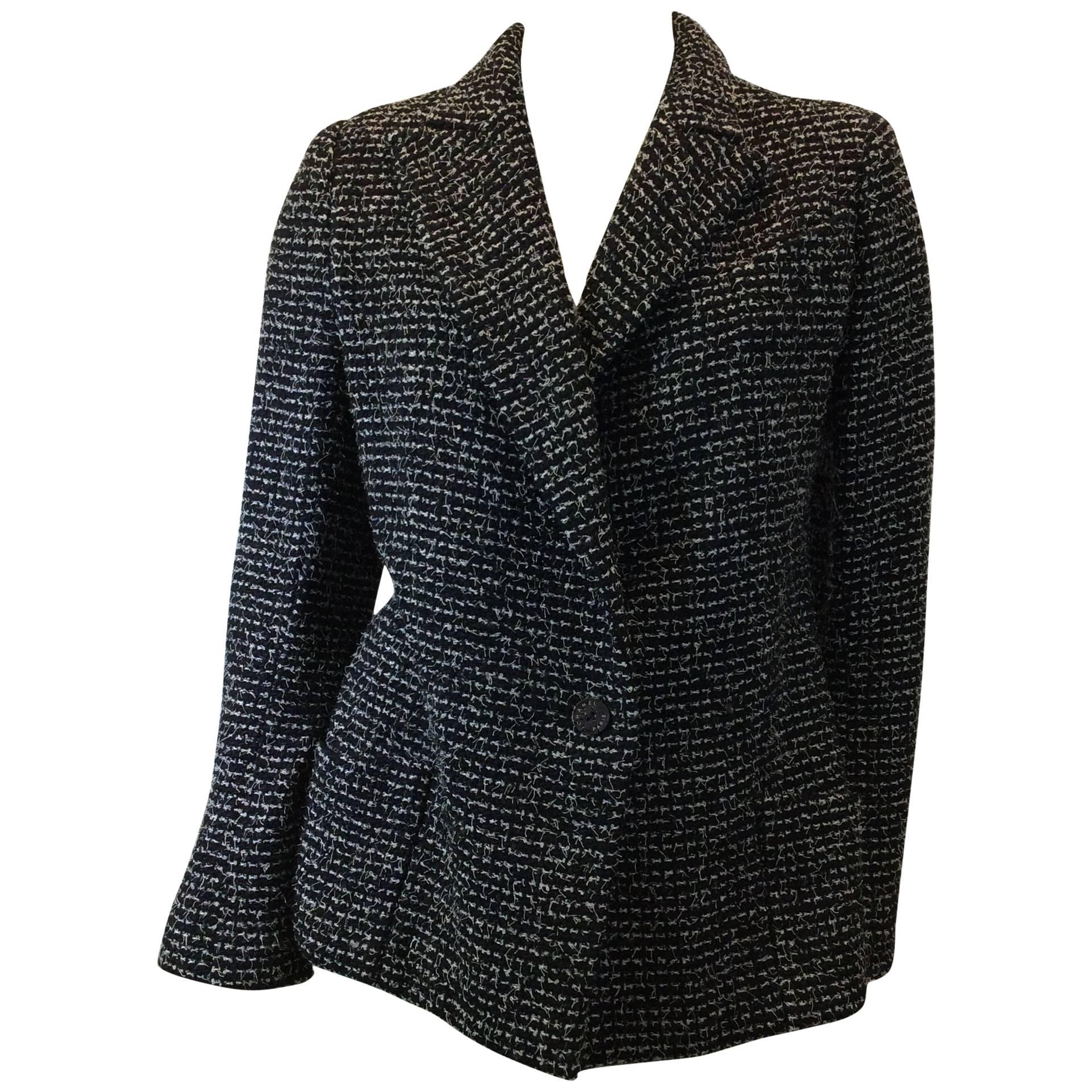 Chanel Black Tweed Jacket For Sale