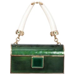 Tom Ford für Yves Saint Laurent S/S 2004 S/S Handtasche aus Smaragd, Metall, Emaille und Horn