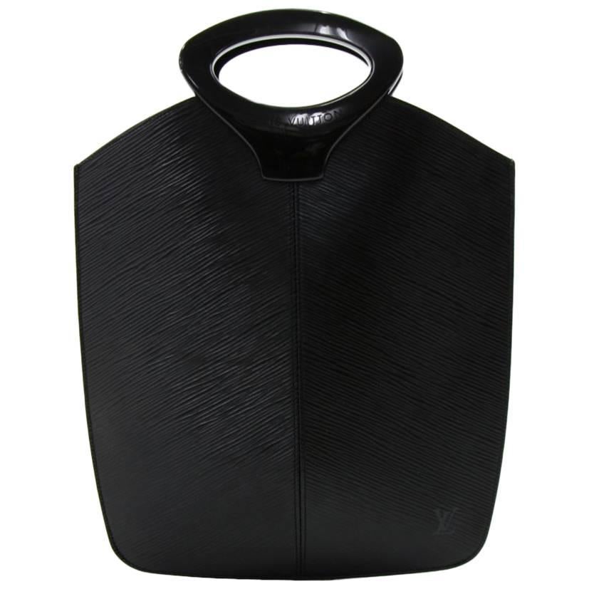 Louis Vuitton Demi Lune Black Epi Leather Hand Bag