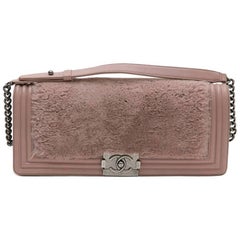 CHANEL 'Boy' Bag in Old Pink Orylag Fur and Leather