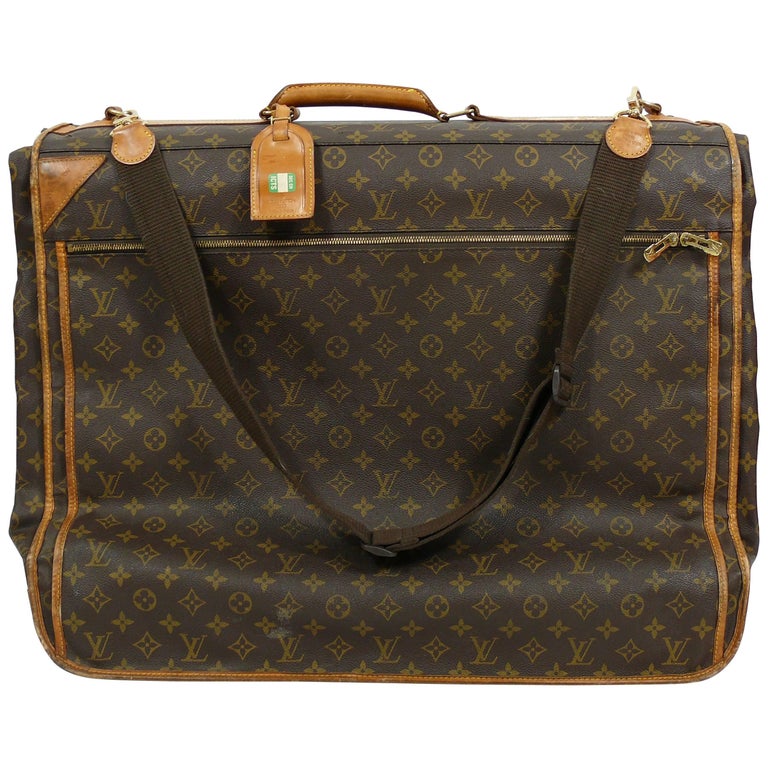 Louis Vuitton Vintage Brown Monogram Canvas Travel Garment Bag For Sale