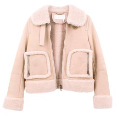 Chloe Leather and Shearling Coat 