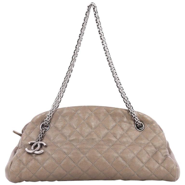 Chanel Just Mademoiselle Handbag Quilted Calfskin Medium