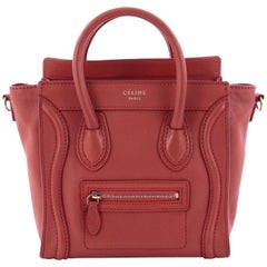  Celine Luggage Handbag Smooth Leather Nano 