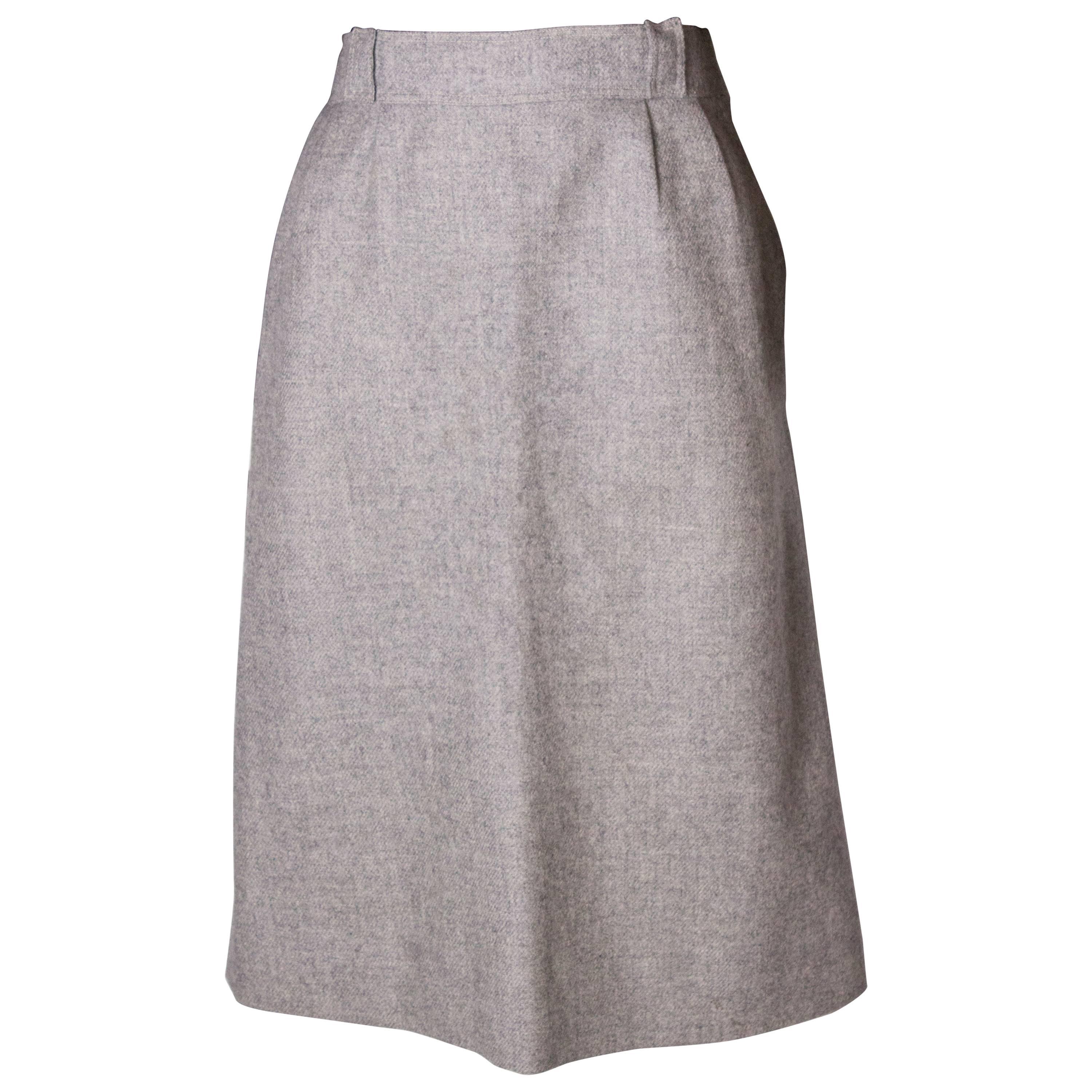 Courreges Vintage grey wool Skirt