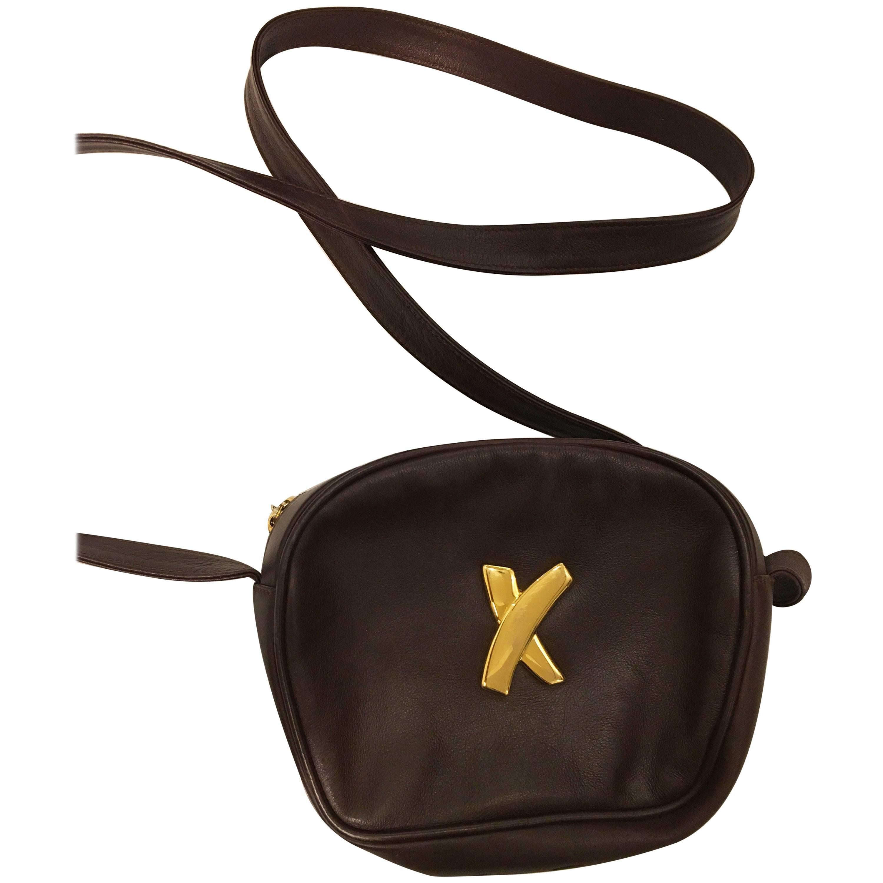 Paloma Picasso Brown Leather Crossbody Bag