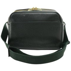 Retro Louis Vuitton Reporter Green Taiga Leather Medium Shoulder Bag