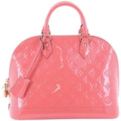 Louis Vuitton Alma Rose Pop Monogram Vernis Gm 3lt922 Pink Patent Leather  Satche For Sale at 1stDibs