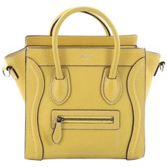 Celine Luggage Handbag Grainy Leather Nano