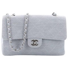 Chanel Classic Vintage Classic Single Flap Bag Quilted Jersey Medium