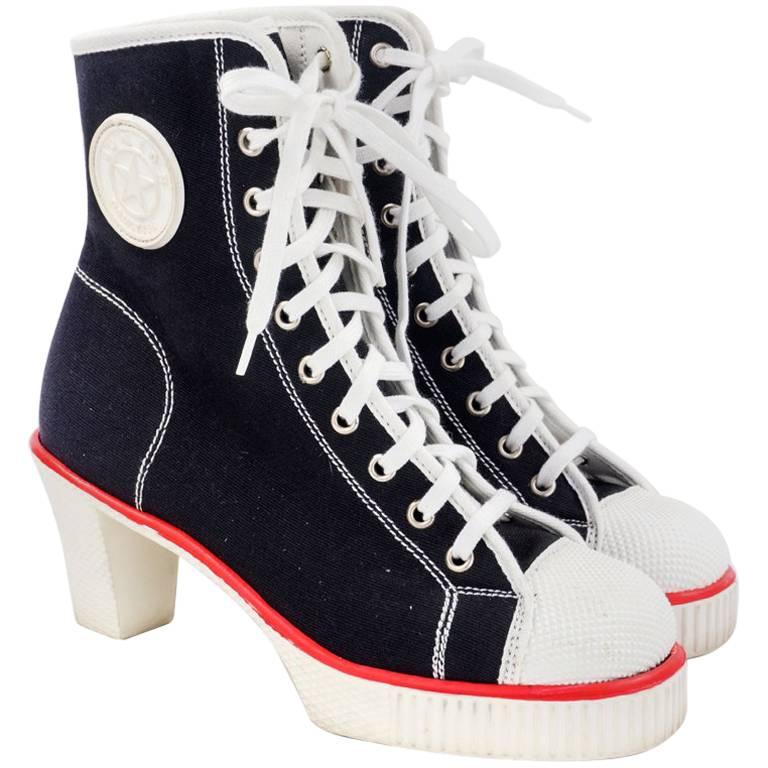 90s Junior Gaultier Platform Sneakers For Sale at 1stDibs