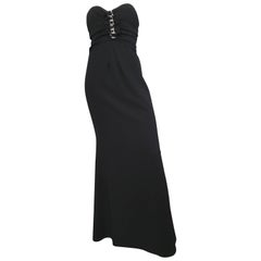 Moschino Black Strapless Gown Size 6.