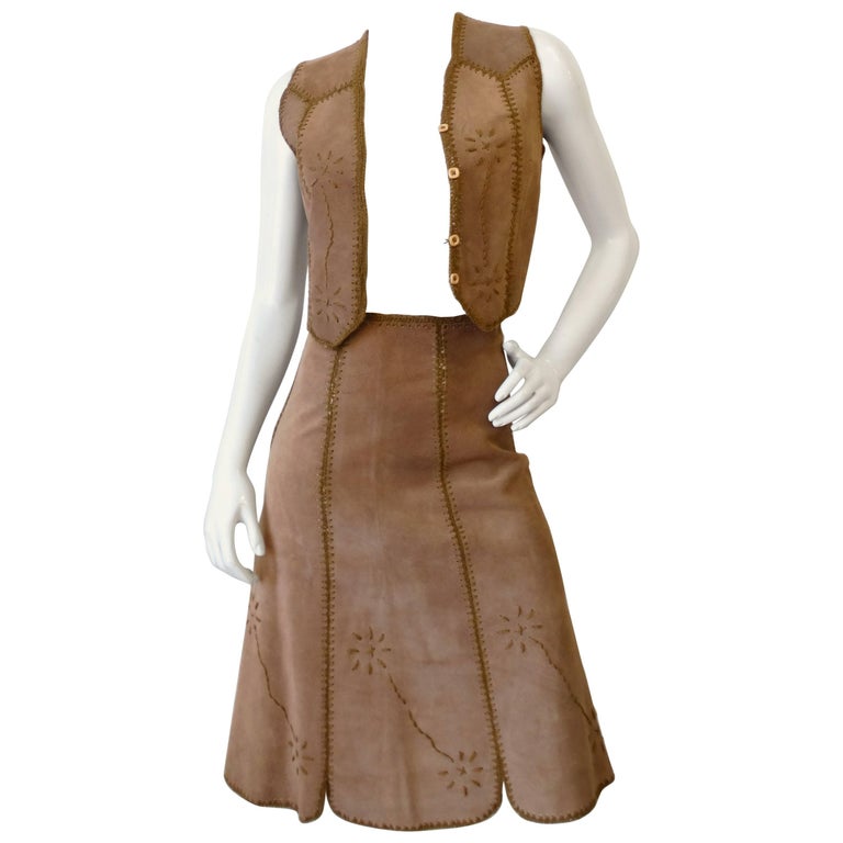 1970 Embellished J.G. Couture Vest & Skirt