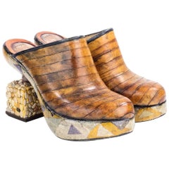 Joseph Debach Art To Wear Hand Made Platform Shoe